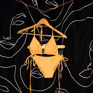 3/$15 - never worn gold bikini!